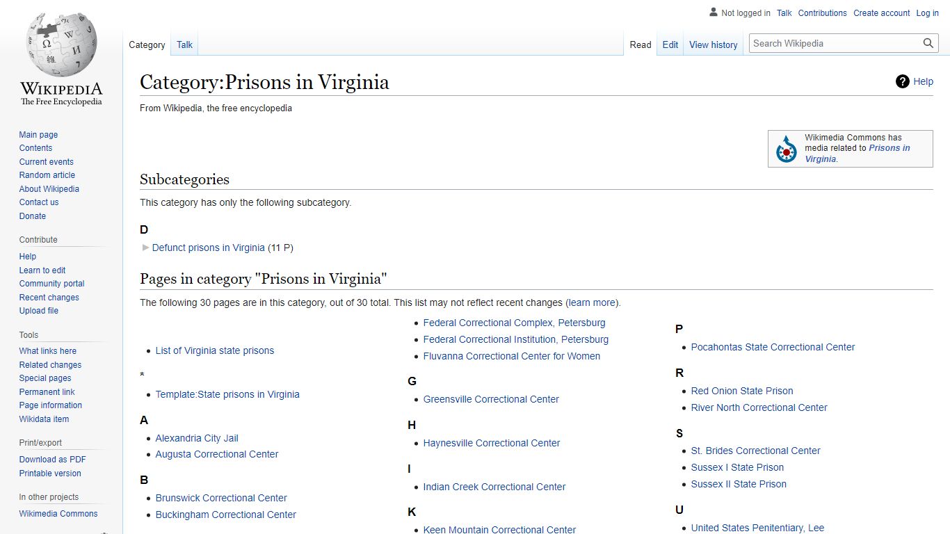 Category:Prisons in Virginia - Wikipedia